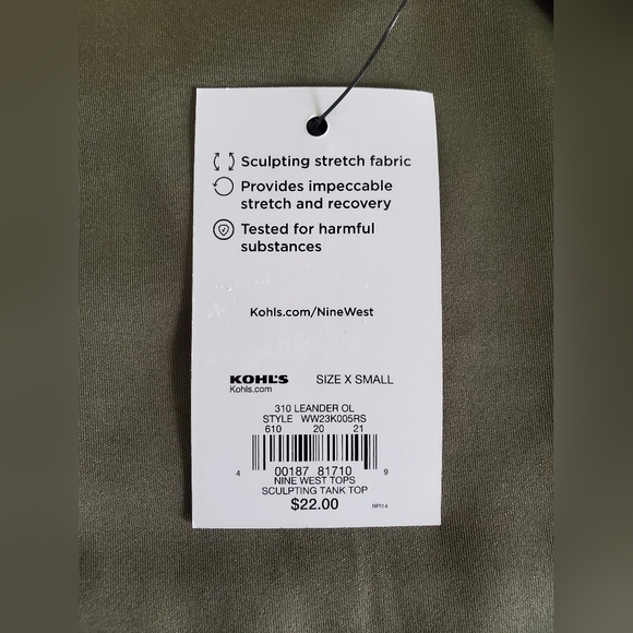 Nine West Tank Top Women's Sz XS - Picture 6 of 6